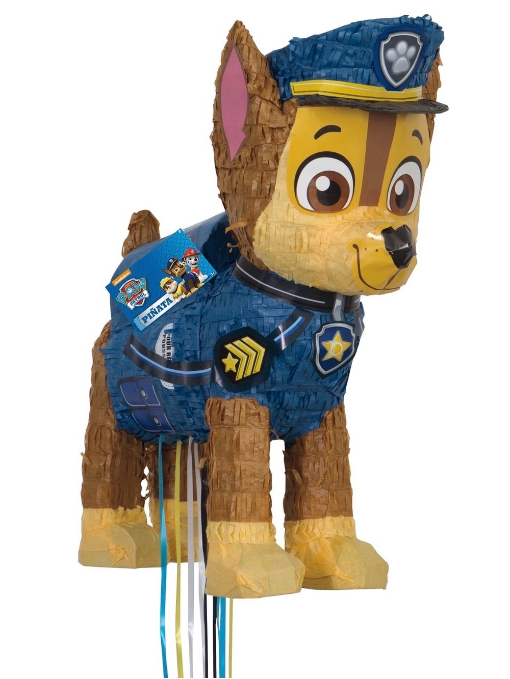Paw Patrol Chase Pinata in Blue, Brown & Yellow